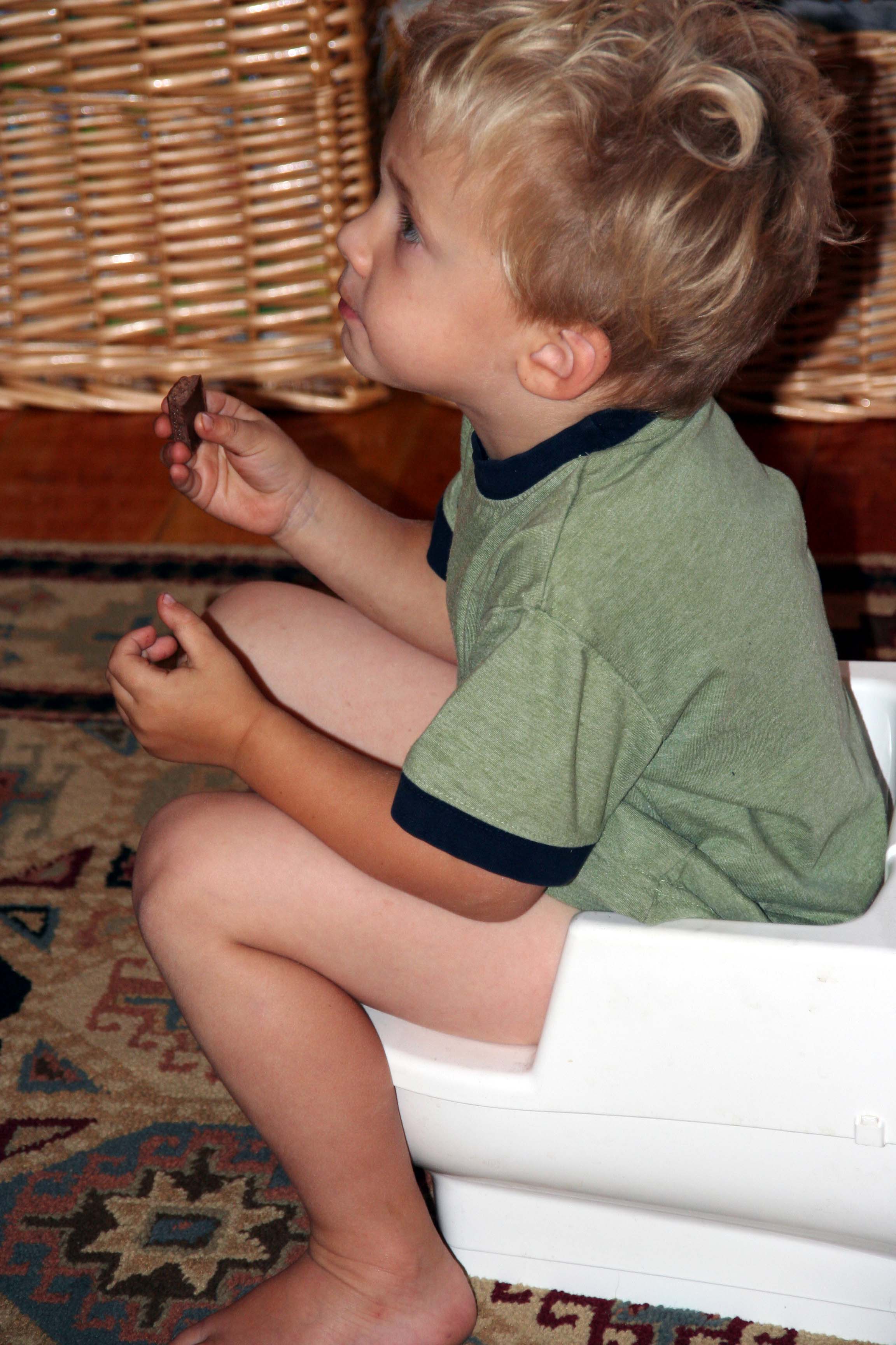 Sitting on the loo Sitting on the loo