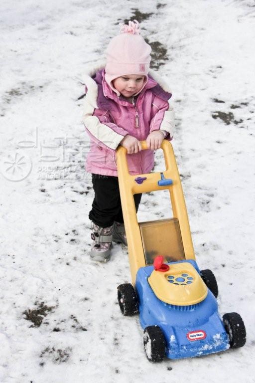 Mowing the snow