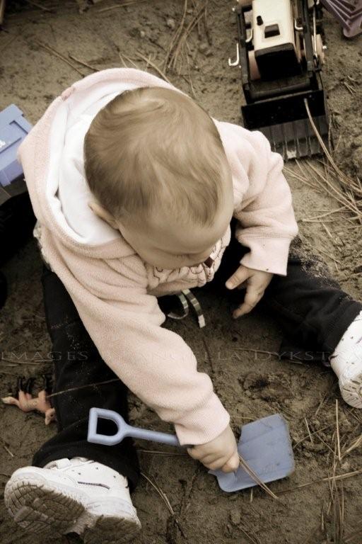 In the sand box