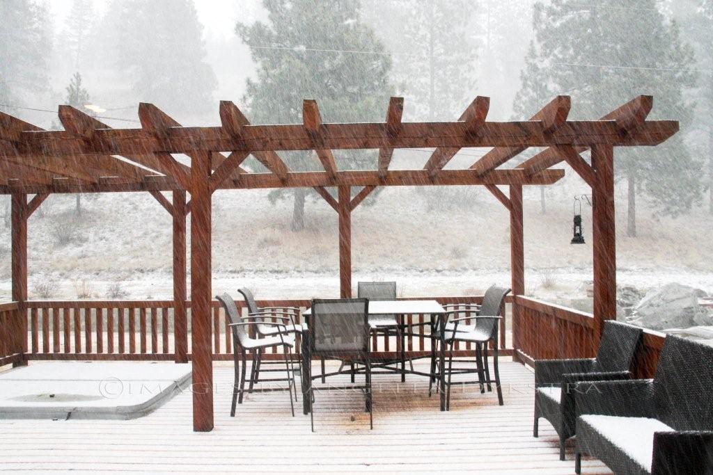 Snowy deck